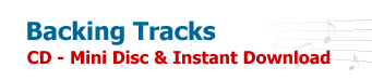 Backing Tracks - Cd - Mini Disc & Instant Download